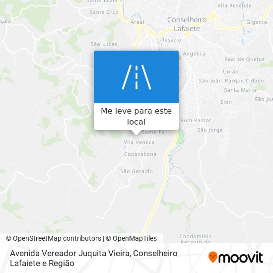 Avenida Vereador Juquita Vieira mapa