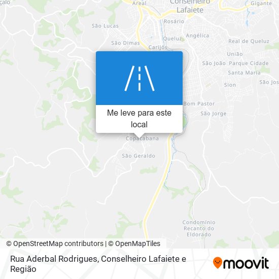 Rua Aderbal Rodrigues mapa