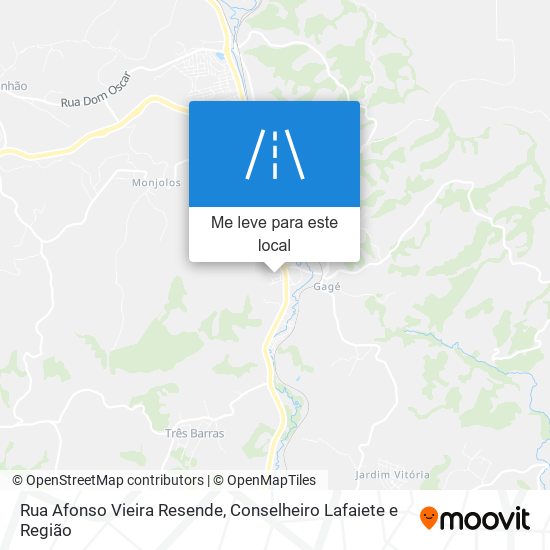 Rua Afonso Vieira Resende mapa
