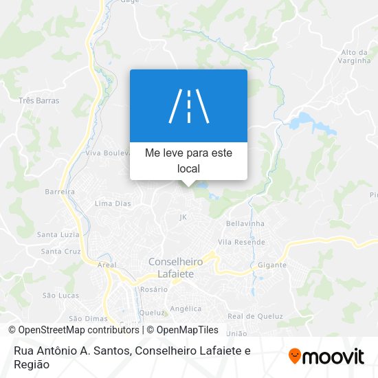 Rua Antônio A. Santos mapa