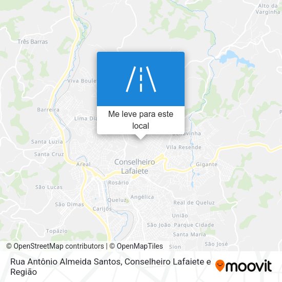 Rua Antônio Almeida Santos mapa