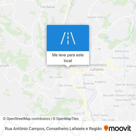 Rua Antônio Campos mapa