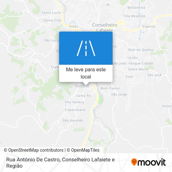 Rua Antônio De Castro mapa