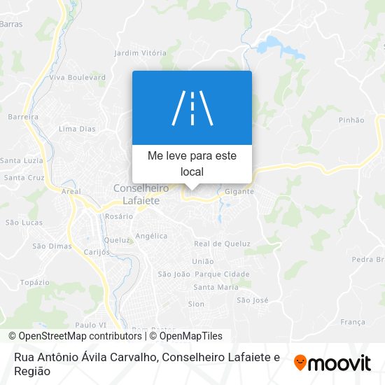 Rua Antônio Ávila Carvalho mapa