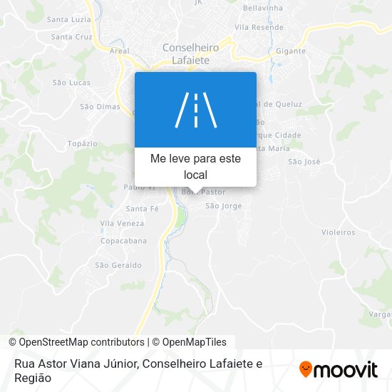 Rua Astor Viana Júnior mapa