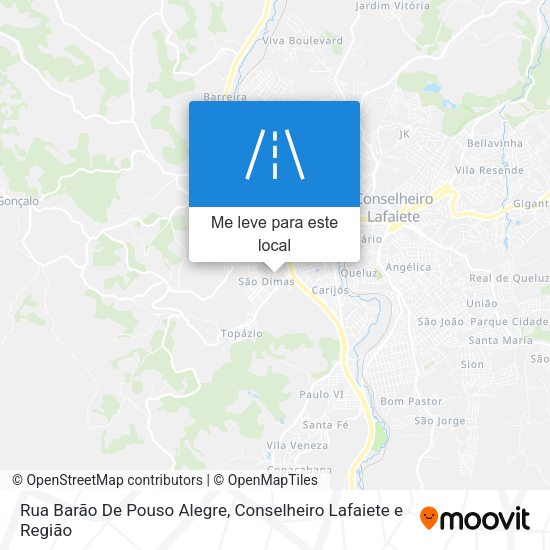 Rua Barão De Pouso Alegre mapa