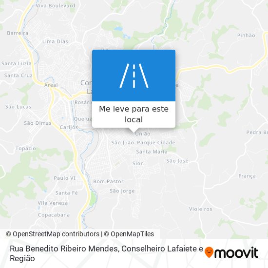 Rua Benedito Ribeiro Mendes mapa