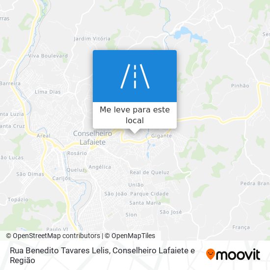 Rua Benedito Tavares Lelis mapa