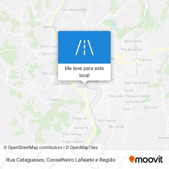 Rua Cataguases mapa
