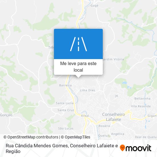 Rua Cândida Mendes Gomes mapa