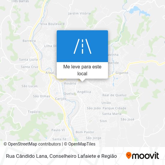Rua Cândido Lana mapa