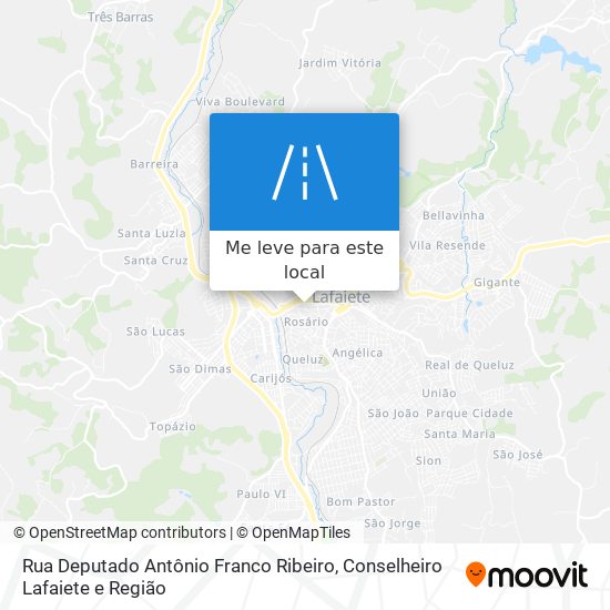 Rua Deputado Antônio Franco Ribeiro mapa