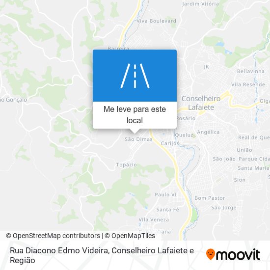 Rua Diacono Edmo Videira mapa