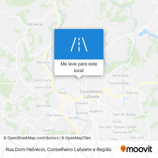 Rua Dom Helvécio mapa