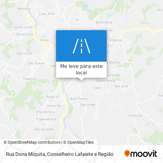 Rua Dona Miquita mapa