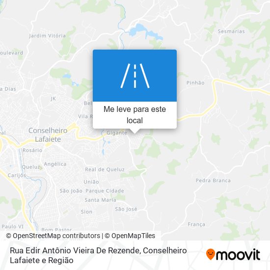 Rua Edir Antônio Vieira De Rezende mapa