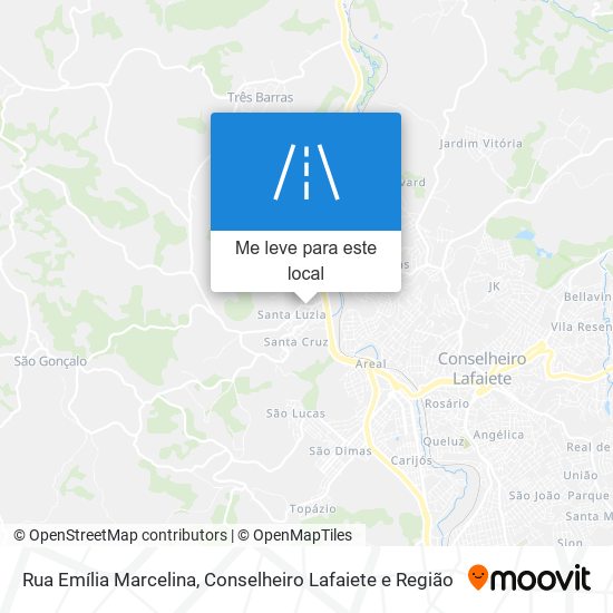 Rua Emília Marcelina mapa