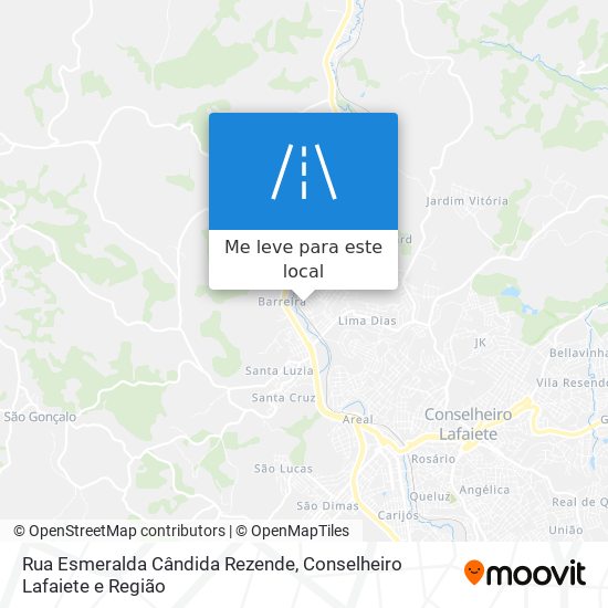 Rua Esmeralda Cândida Rezende mapa