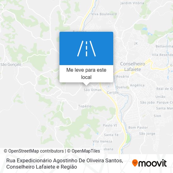 Rua Expedicionário Agostinho De Oliveira Santos mapa
