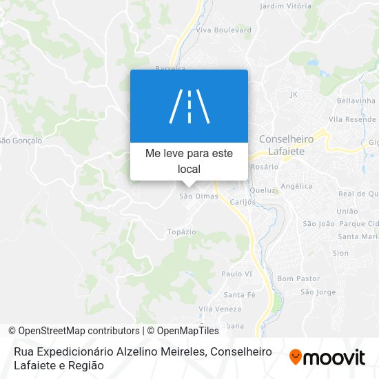 Rua Expedicionário Alzelino Meireles mapa