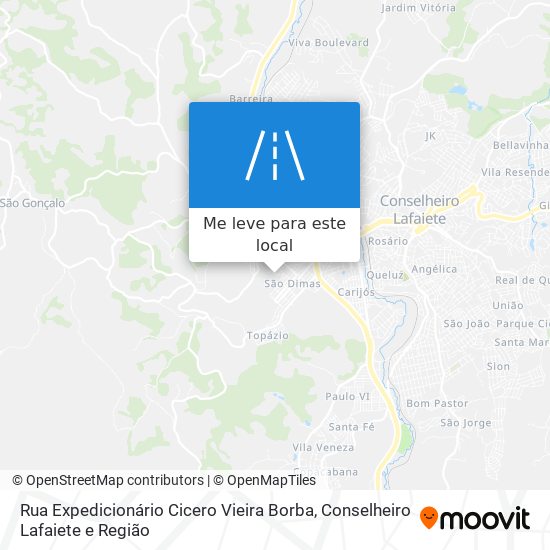 Rua Expedicionário Cicero Vieira Borba mapa