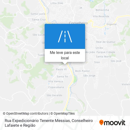 Rua Expedicionário Tenente Messias mapa