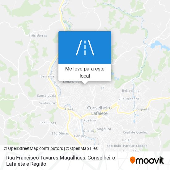 Rua Francisco Tavares Magalhães mapa