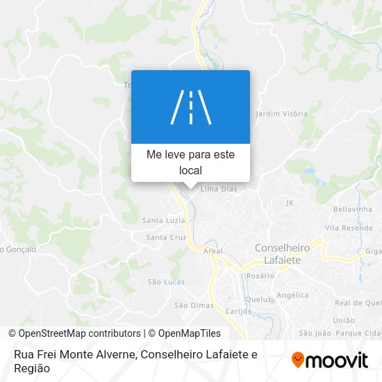 Rua Frei Monte Alverne mapa