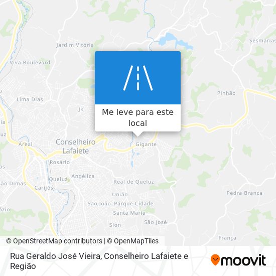 Rua Geraldo José Vieira mapa