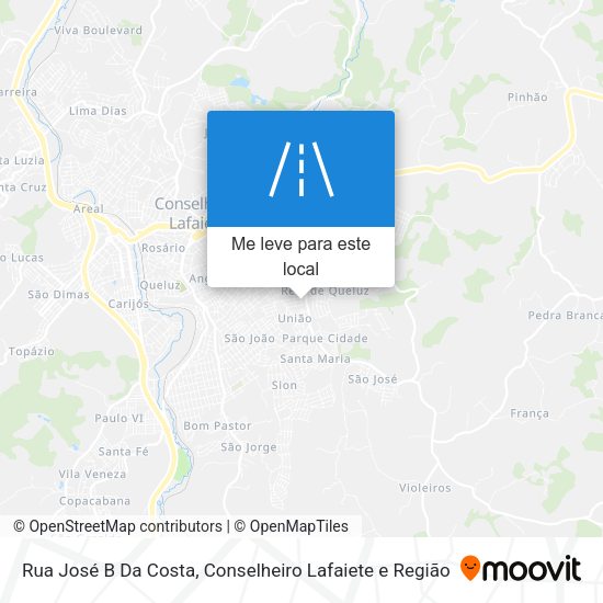 Rua José B Da Costa mapa