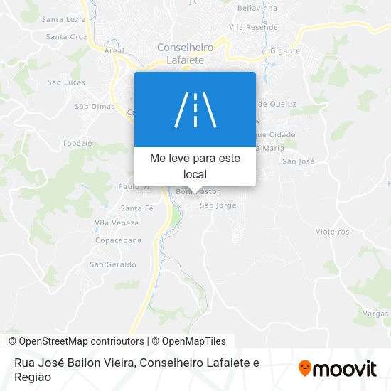 Rua José Bailon Vieira mapa