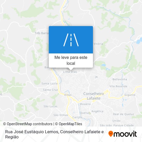 Rua José Eustáquio Lemos mapa