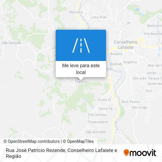Rua José Patrício Rezende mapa