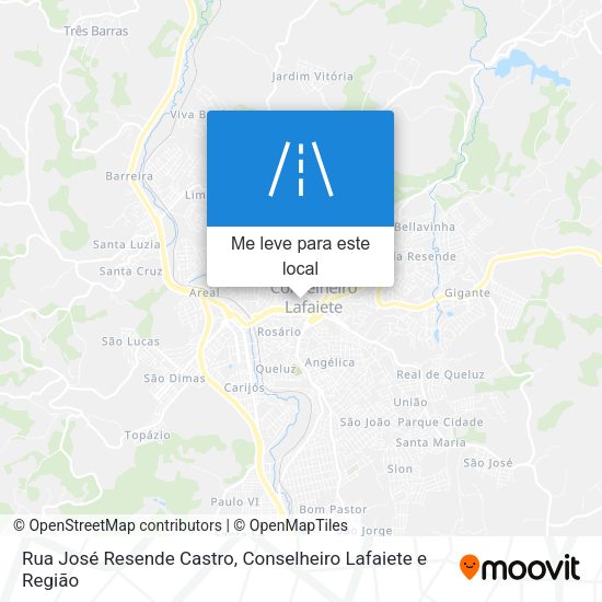 Rua José Resende Castro mapa