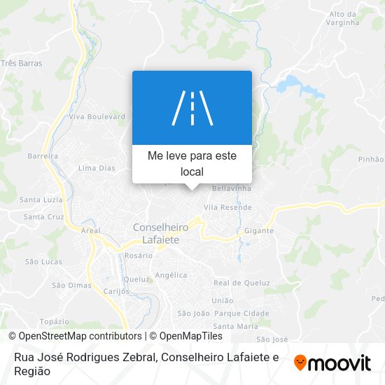 Rua José Rodrigues Zebral mapa