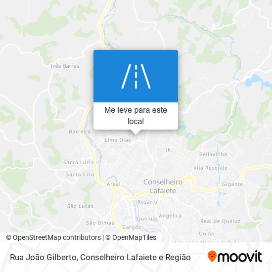 Rua João Gilberto mapa