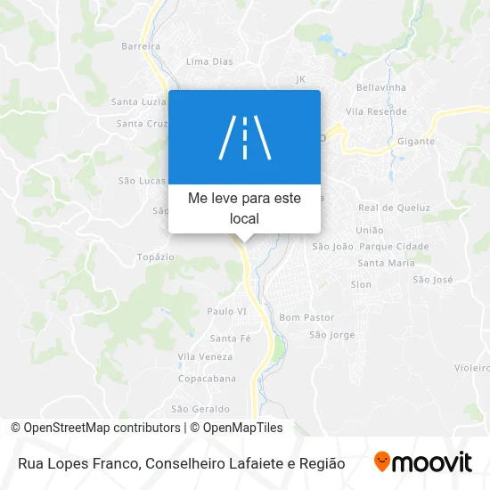 Rua Lopes Franco mapa