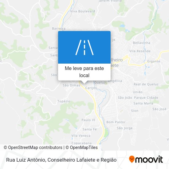 Rua Luiz Antônio mapa