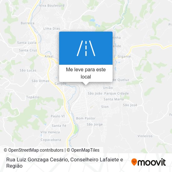Rua Luiz Gonzaga Cesário mapa