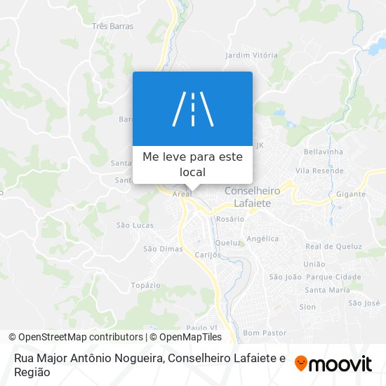Rua Major Antônio Nogueira mapa