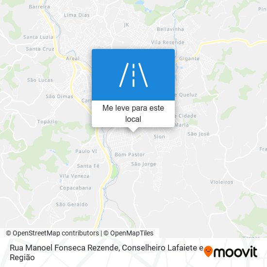 Rua Manoel Fonseca Rezende mapa
