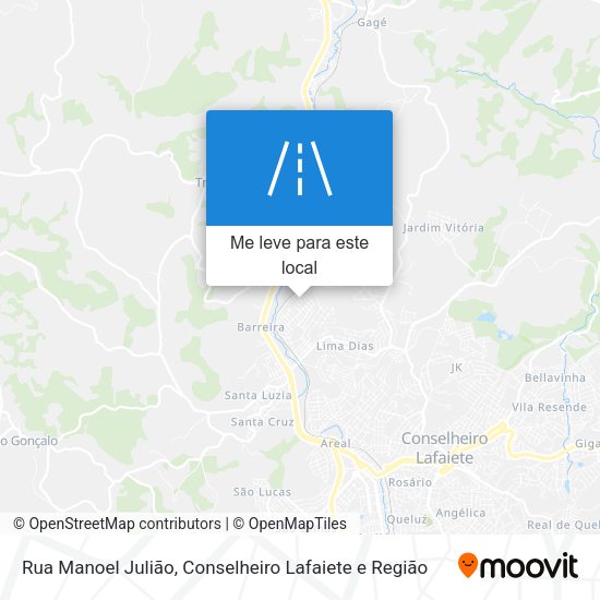 Rua Manoel Julião mapa