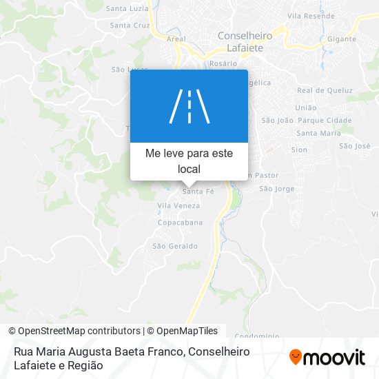Rua Maria Augusta Baeta Franco mapa