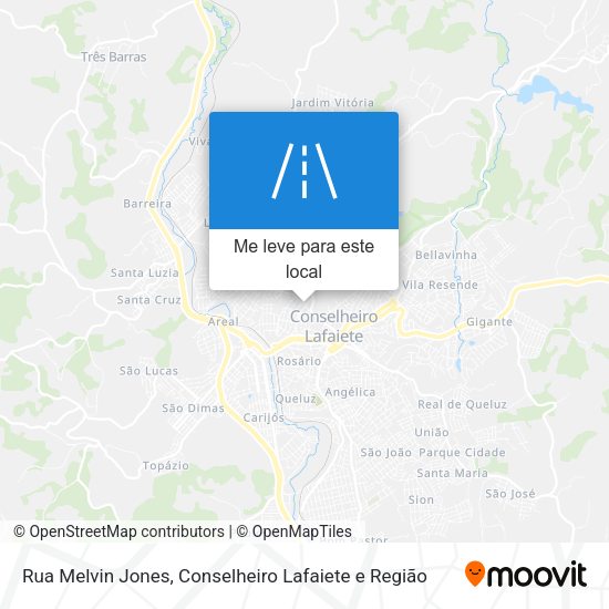 Rua Melvin Jones mapa