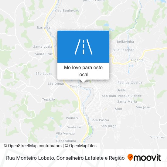 Rua Monteiro Lobato mapa