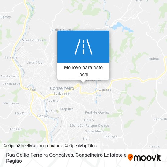Rua Ocílio Ferreira Gonçalves mapa