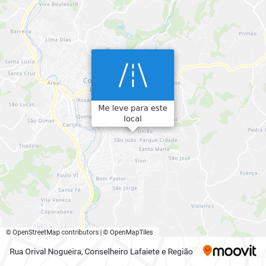 Rua Orival Nogueira mapa