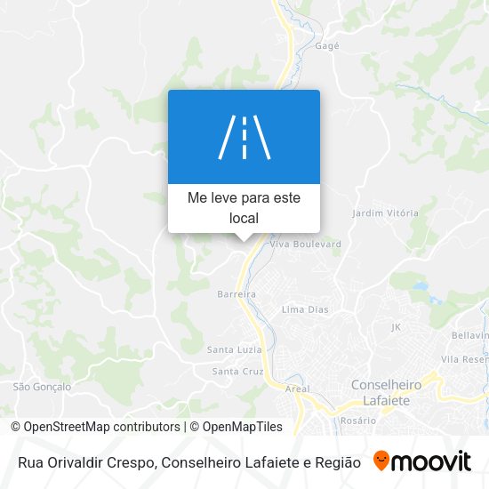 Rua Orivaldir Crespo mapa