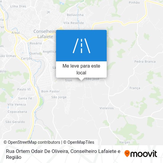 Rua Ortem Odair De Oliveira mapa