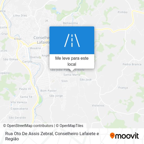 Rua Oto De Assis Zebral mapa